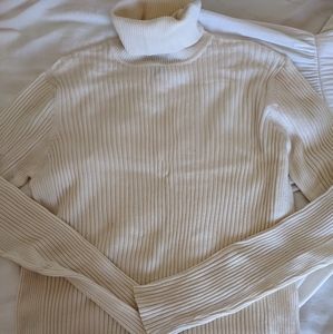 Ashley Stewart Cream Turtleneck Sweater